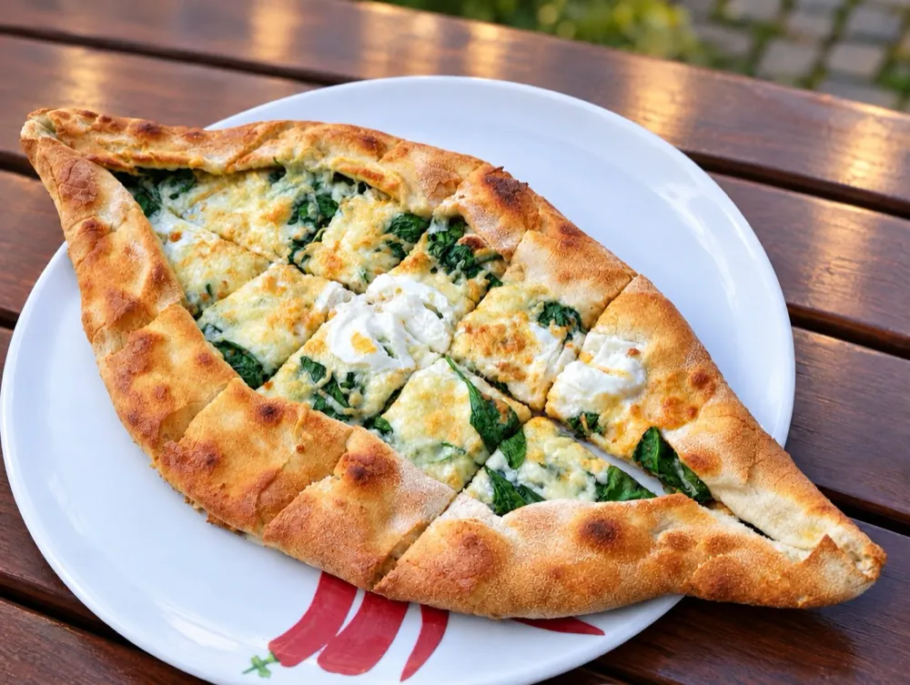 Pide mit Spinat